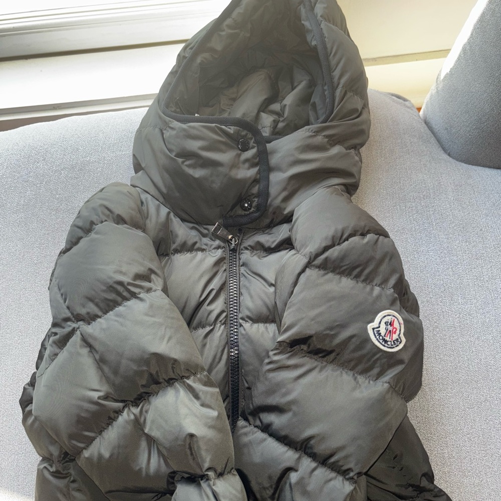 Moncler Dark Green Hooded Puffer Jacket